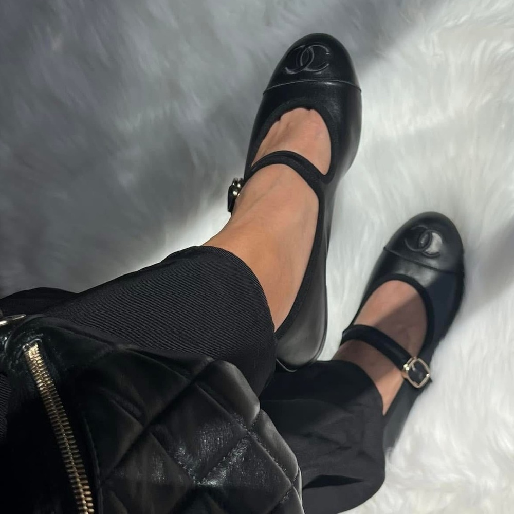 Brand new in box black Chanel Mary Jane’s size 37.5